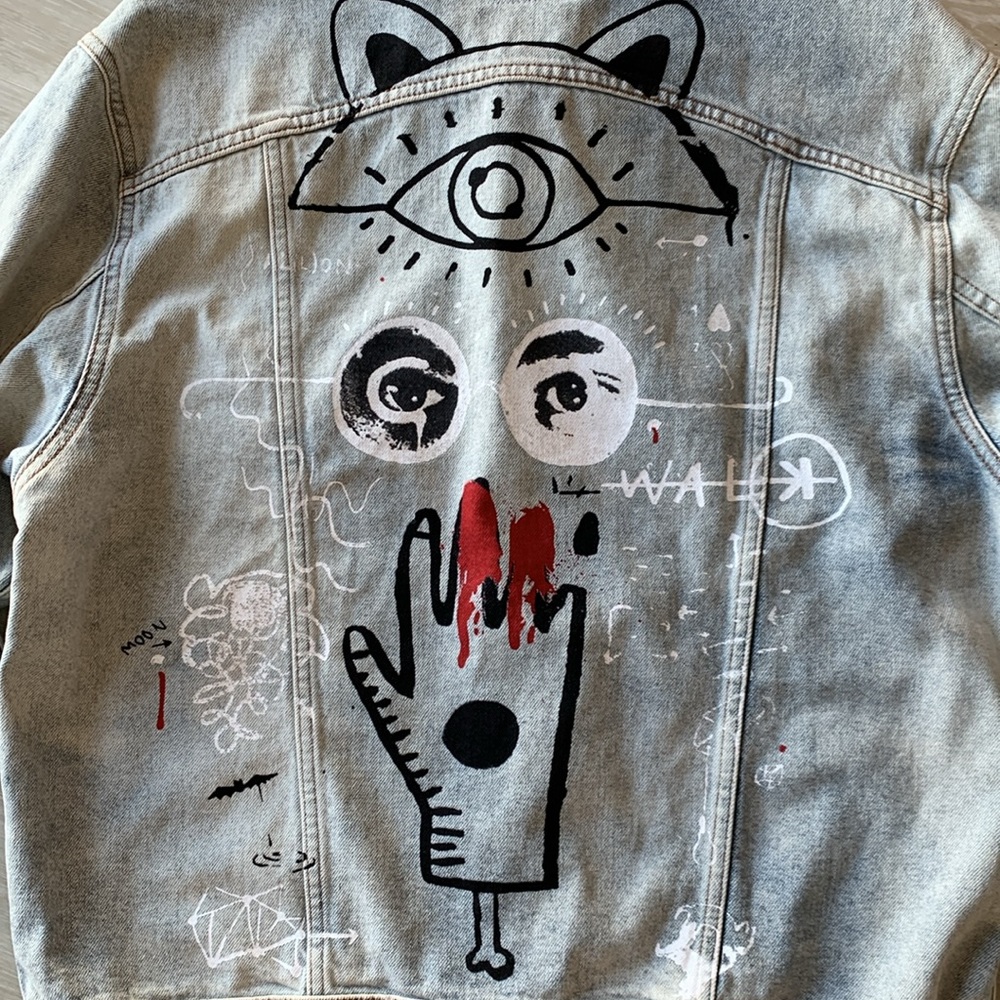 ⚫️ ZARA PREMIUM DENIM GRAFFITI JACKET​ - Picture 7 of 9